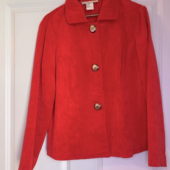Requirements Red Corduroy Blazer, in Women's Size XL - Picture 2 of 8